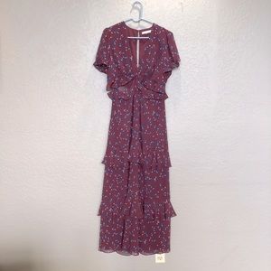 WAYF Cutout Floral Maxi Dress